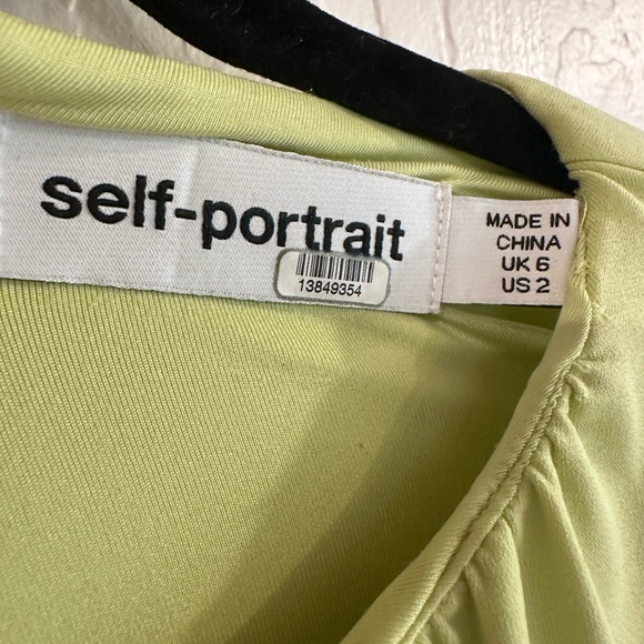 Self-Portrait Green Cutout Midi Dress in Size US 2 - Picture 8 of 13